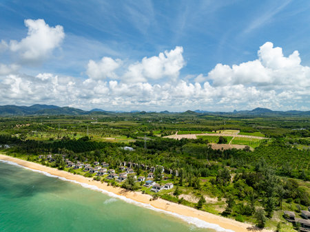Amazing beach sea background,Summer vacation sea beach background,Beautiful oceanの写真素材
