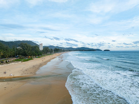 Amazing beach sea background,Summer vacation sea beach background,Beautiful oceanの写真素材