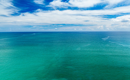 Beautiful landscape summer sea beach nature background,Amazing waves texture background, Aerial view wide angle sea backgroundの写真素材
