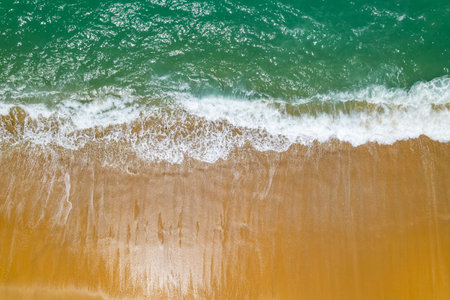 Aerial view beautiful sea surface nature background,Amazing waves texture ocean sea background