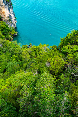 Koh Hong viewpoint landmark to see nature sea landscape andaman sea, Amazing view from view point of Koh Hong Krabi Thailandの写真素材