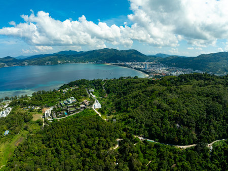 Beautiful landscape mountains view in Phuket Thailandの写真素材