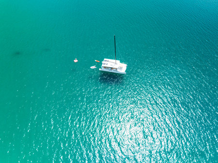 Aerial view landscape view sea beach in summer season at Phuket island Thailandの写真素材