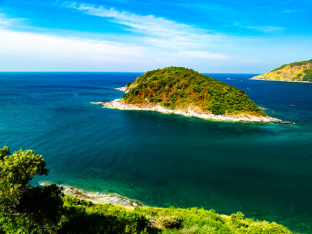 Beautiful sea in summer season Drone viewの写真素材