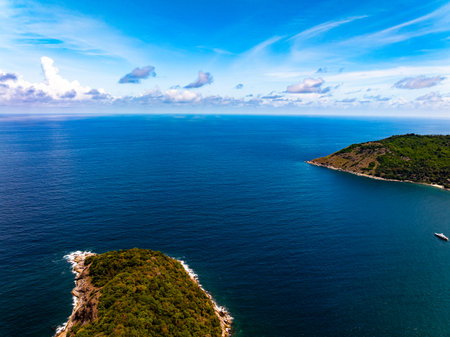 Beautiful sea in summer season Drone viewの写真素材
