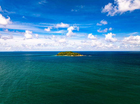 Beautiful sea in summer season Drone viewの写真素材