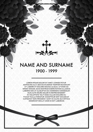 Memorial & Funeral Card Templatesのイラスト素材