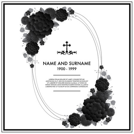 Memorial & Funeral Card Templatesのイラスト素材
