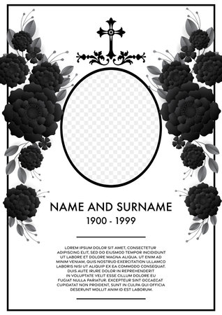 Memorial & Funeral Card Templatesのイラスト素材