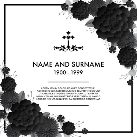 Memorial & Funeral Card Templatesのイラスト素材