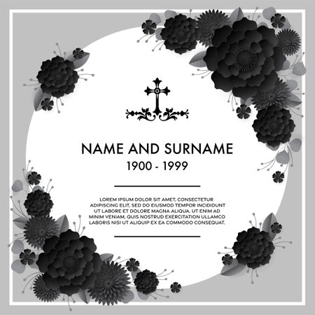 Memorial & Funeral Card Templatesのイラスト素材