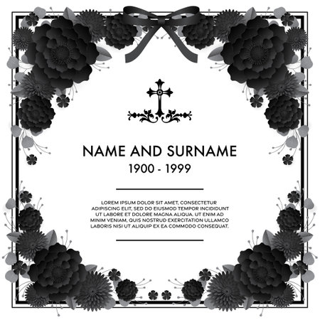 Memorial & Funeral Card Templatesのイラスト素材