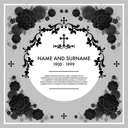 Memorial & Funeral Card Templatesのイラスト素材