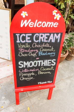 Blackboard menuの写真素材