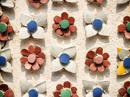 Old vintage chinese style wallの写真素材