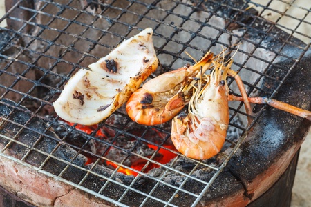 Seafood grillの写真素材