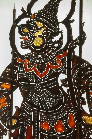 traditional malay style shadow puppetの写真素材