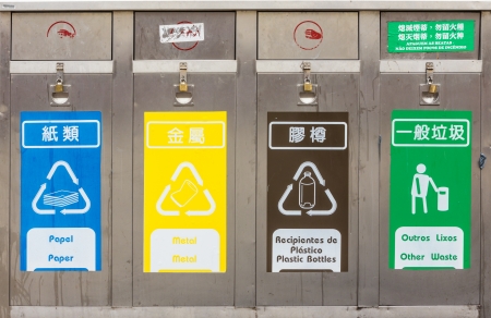 Bins For Collection Of Recycle Materialsのeditorial素材
