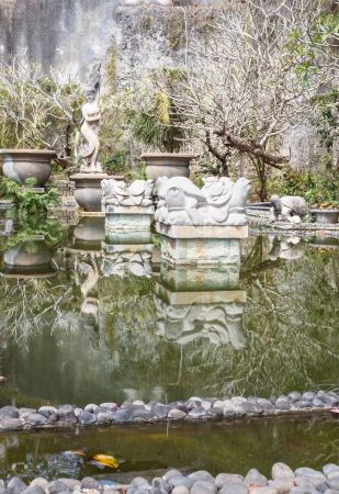 water garden in Baliの写真素材