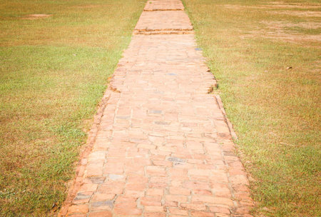 Old bricks walkway