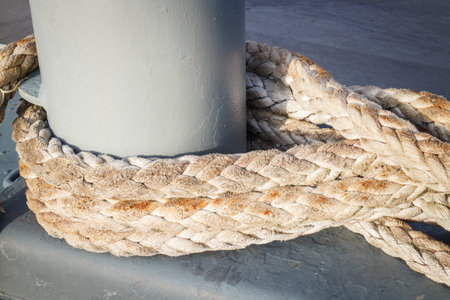 Bollard and mooring lines