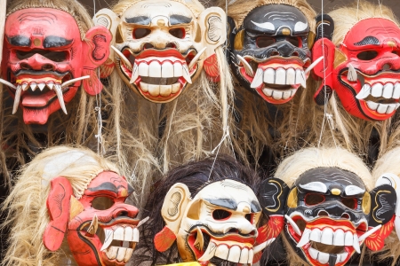 balinese mask in a shopの写真素材