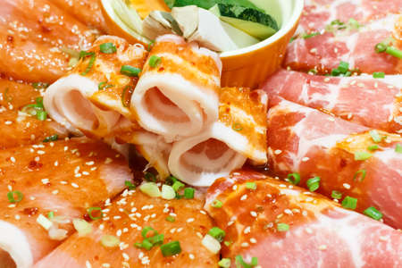 Fresh bacon stripsの写真素材
