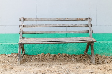 old wooden benchの写真素材