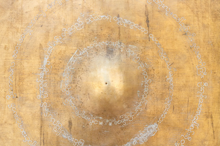 Myanmar gong close upの写真素材