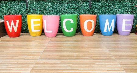 Colorful of the Welcomeの写真素材