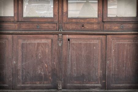Vintage wooden cabinetの写真素材