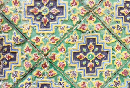 vintage ceramic tileの写真素材