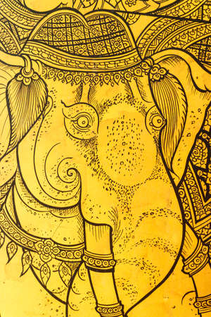Thailand style gilded patternsの写真素材