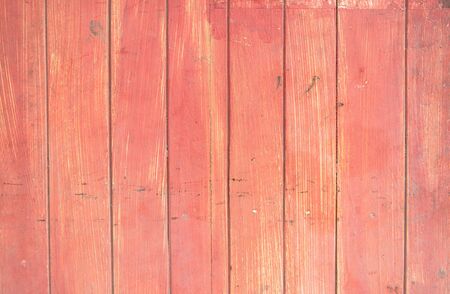 Old red wood planks with antique style wood, without nails for the backgroundの写真素材