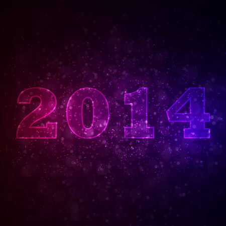 Abstract background with 2014のイラスト素材