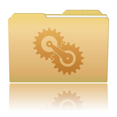 Folder with gearwheelsのイラスト素材