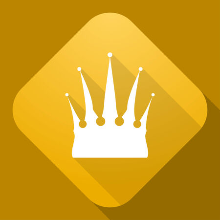 Vector icon of Crown with a long shadowのイラスト素材
