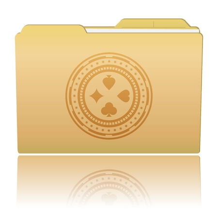 Folder with Casino Chipのイラスト素材