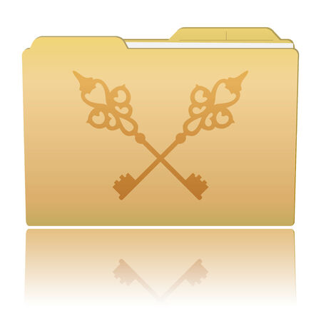 Folder with Keyのイラスト素材