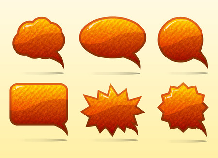 Set of glass speech bubblesのイラスト素材