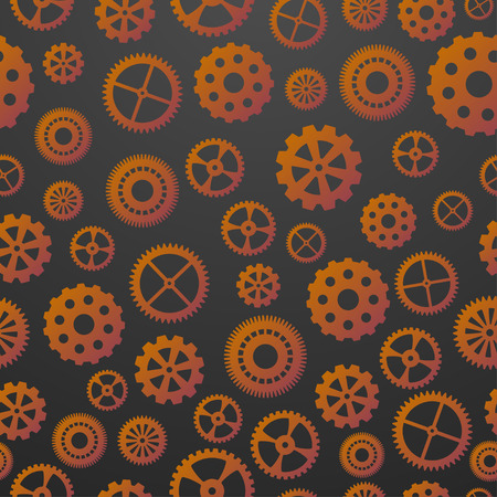 Vector illustration. Gears seamless patternのイラスト素材