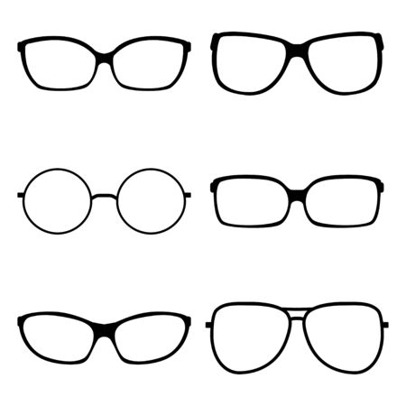 Vector illustration of sunglasses iconsのイラスト素材