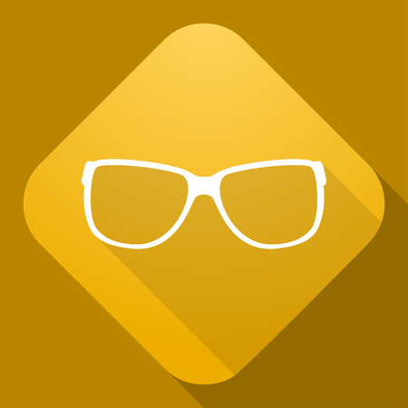 Vector illustration. Icon of Sunglasses with a long shadowのイラスト素材