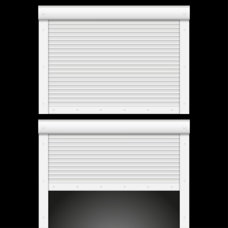 Vector illustration  Roller shutters garageのイラスト素材