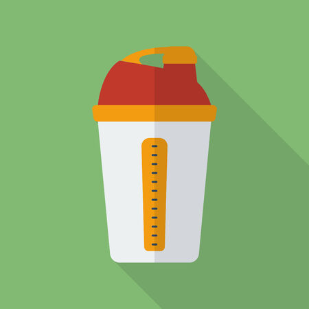 Sport shaker icon. Modern Flat style with a long shadowのイラスト素材