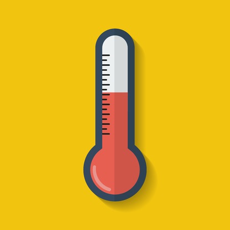 Thermometer icon. Flat styleのイラスト素材