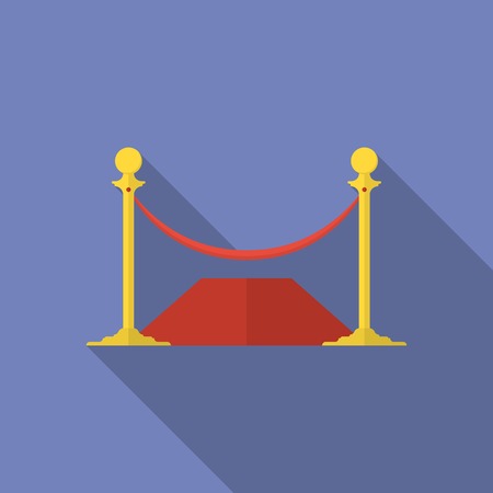 Icon of Rope Barrier. Flat styleのイラスト素材