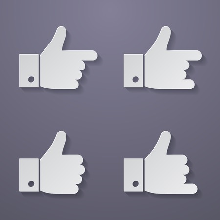 Thumbs up icon set.のイラスト素材