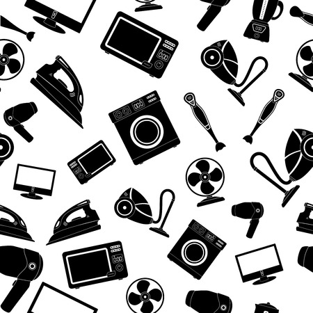 Seamless pattern of Household applianceのイラスト素材