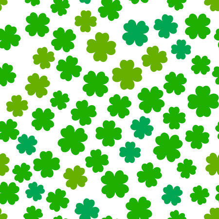 Four leaf clover seamless patternのイラスト素材